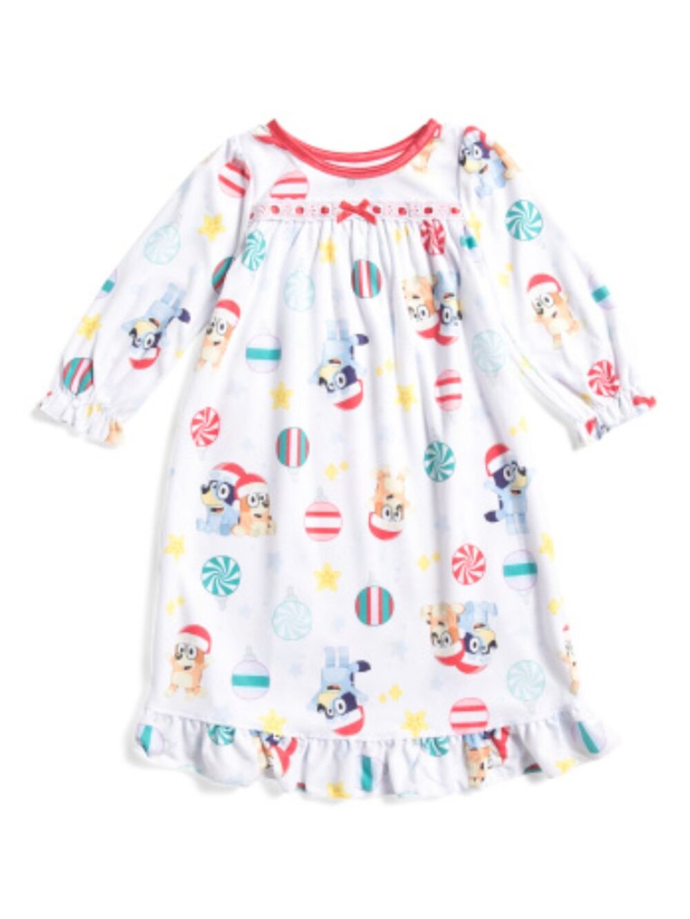 NWT Bluey Toddle Girl Christmas Sleep Gown Flame Resistant